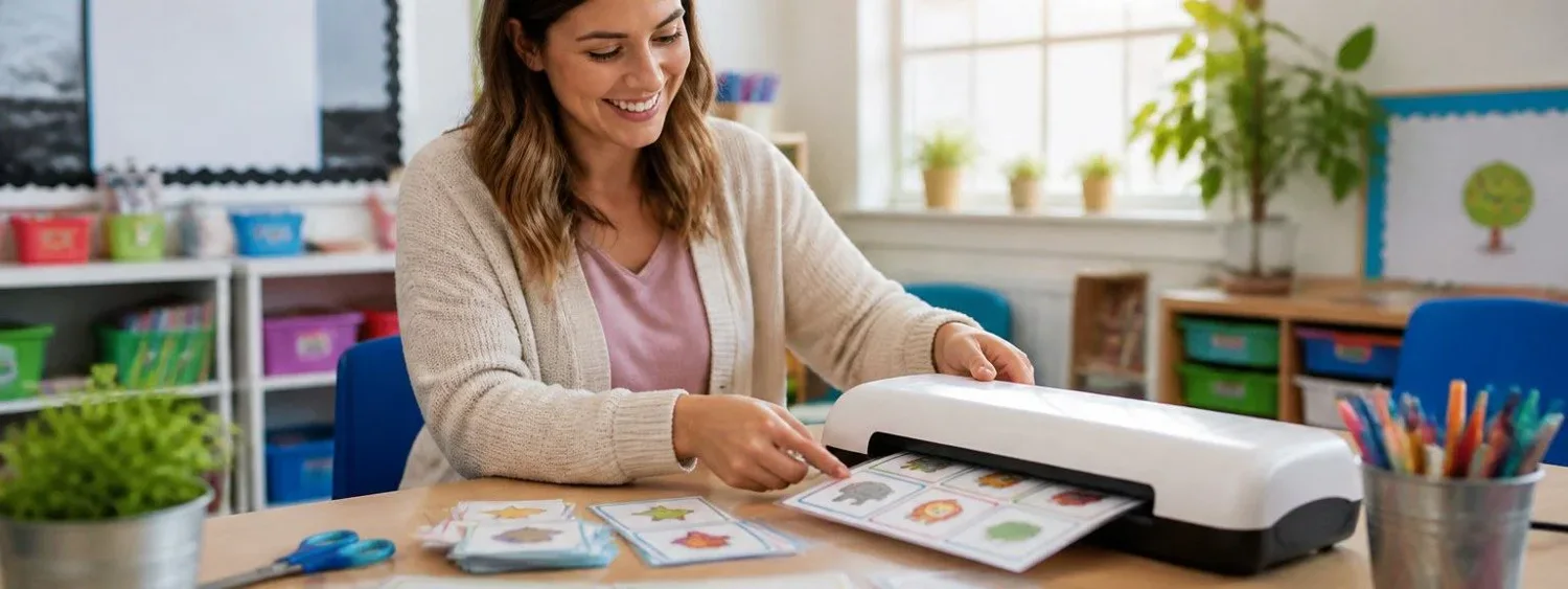foil laminator craft machine with metallic foil and paper projects